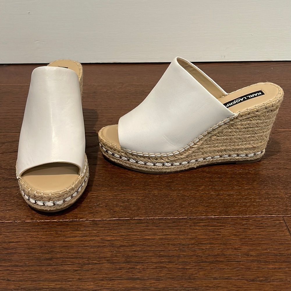 Karl Lagerfeld Women’s White Wedges Size 8.5